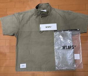 WTAPS ダブルタップス 22SS 221WVDT-SHM08 CHIT SS COTTON WEATHER ウェザー チット 半袖 シャツ オリーブ系 03【中古】値下げ実施