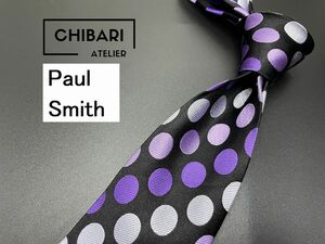 【新古品】PaulSmith　ポールスミス　ドット柄　ネクタイ　3本以上送料無料　ブラック　0504059