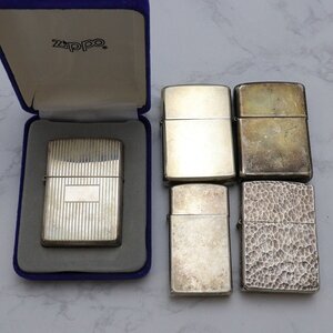 Zippo ジッポ sterling silver 5点 ケース入り1点 (撮影時着火確認済×3点 その他2点 )ライター喫煙具 ◆おたからや【G-B53232】同梱-2