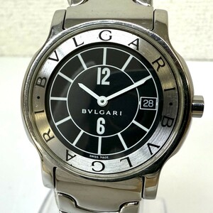 Z976-K32-3863【電池交換済み/稼働】 BVLGARI ブルガリ Solotempo ソロテンポ ST35S デイト メンズ 腕時計 クォーツ