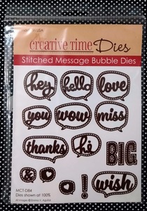 一部使用☆スティッチ入り吹き出し一言 吹き出し入りメッセージMy Creative Time MCT Stitched Message Bubbles Dies 