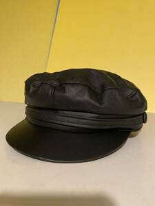 TOKIO HAT レザーマリンキャップ　羊革　サイズM