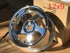 新品！Whistler KR1 17x9J+25 5穴 PCD100 Chrome USDM 深リム Hellaflush