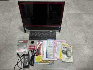 NEC 一体型VALUESTAR VN770 PC-VN770FS1SR レッド 初期済 BD対応21.5インチ液晶一体型デスクトップパソコン