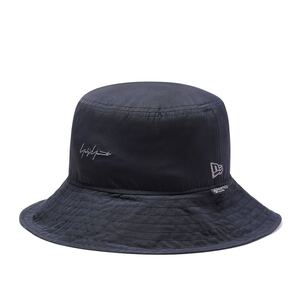 ヨウジヤマモト ニューエラ L/XL バケットハット Yohji Yamamoto POUR HOMME NEW ERA PERTEX バケット03 ハット シグネチャーロゴ ブラック