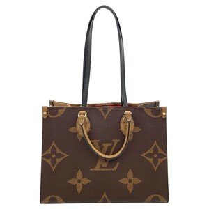 〇〇 LOUIS VUITTON ルイヴィトン モノグラム ジャイアント オンザゴーMM レディース 2WAYバッグ M45321 ブラウン やや傷や汚れあり