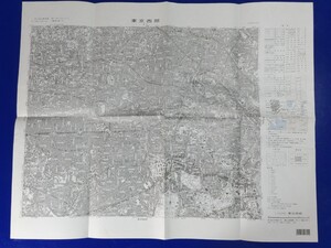 25000分の1地形図【東京西部】国土地理院発行・平成８年部分修正測量・平成９年発行　〈新宿・池袋・赤坂・中野・高円寺・練馬〉