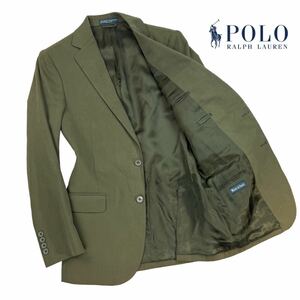 定価約10万 極美品 POLO BY Ralph Lauren ポロバイ ラルフローレン 2Bテーラードジャケット サイズ34R/XS相当 オリーブ イタリア製 A2601