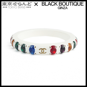 101762137 シャネル CHANEL プラスチックカラー バングル 98P ホワイトxマルチカラー レディース