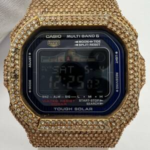 ★1円スタート★CASIO カシオ G-SHOCK Gショック G-LIDE メンズ 腕時計 GWX-5600C 電波 タフソーラー 稼働 デジタル ホワイト系 中古品