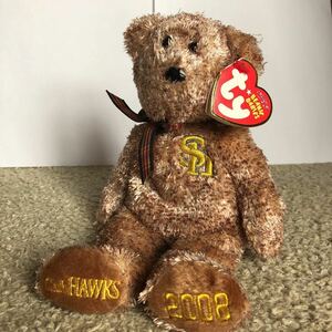 Japan Exclusive 2008 Beanie Baby Baseball SoftBank Club Hawks “White” Very Rare Collector’s Item MWMT