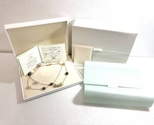 B2072D TASAKI 田崎真珠 K18 南洋マルチパールネックレス 約24g 約82cm パール11個 証明書付 pearl jewelry necklace ジュエリー 現状品