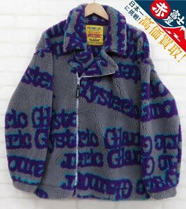 3J4896/HYSTERIC GLAMOUR HG TYPE LOGO オーバーサイズボアフリースジャケット 01213CJ04 ヒステリックグラマー