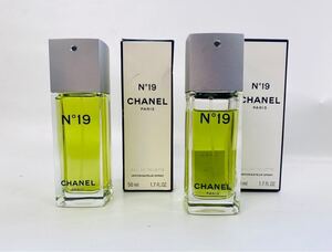 【CHANEL香水2点おまとめ】CHANEL No19 シャネル 19番 残量多 箱付き50ml / CHANEL No19 シャネル 19番 残量多 箱付き50ml 