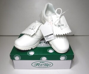 未使用品 Achilles アキレス Tee Up CADDIE SHOES CAD8400 白 22.5cm ゴルフ ティーアップ キャディ シューズ 運動 ウォーキング 靴 