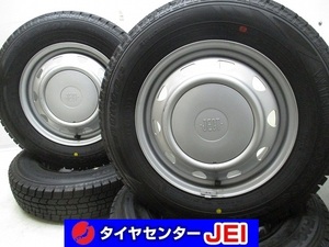 13インチ バリ溝 145/80R13 4J 100 WM02 軽自動車に JECT 中古スタッドレスタイヤホイール4本セット 送料無料(SS13-3249）