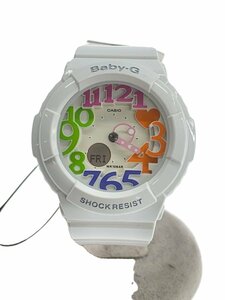 CASIO◆クォーツ腕時計/アナログ/WHT/WHT/BGA-131