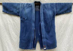 退廃的 絶妙フェード 擦り切れ 剣道着 ジャケット 藍染 刺し子 JAPAN VINTAGE ジャパンヴィンテージ KENDO JACKET INDIGO BULE SASHIKO