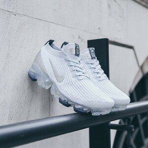 ★人気 格安 NIKE AIR VAPORMAX FLYKNIT3 白 リフレクティブシルバー 27 ナイキ ヴェイパーマックス ストリート スニーカー フライニット