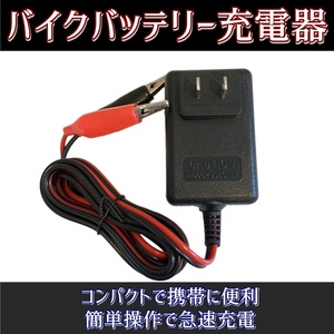 コンパクト バイク用 バッテリー充電器 DC13.8V 1A