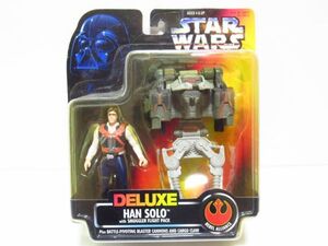 スターウォーズ　STARWARS　DELUXE ハン・ソロwithスマグラーフライトパック　フィギュア　[Dass0820]