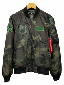 ALPHA INDUSTRIES (アルファインダストリーズ) MA-1 フライトジャケット M カモフラージュ 迷彩 ナイロン メンズ /036