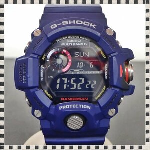 カシオ G-SHOCK GW-9400NVJ-2JF MASTER OF G レンジマン メン・イン・ネイビー 電波ソーラー 稼働品 CASIO Gショック