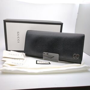 グッチ 二つ折り長財布 481727ドリアン レザー ブラック ウォレット 札入れ 小銭入れ GUCCI ◆3105/高林店 T