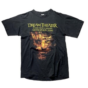 激レア! 90s Dream Theater ドリームシアター Scenes From A Memory Metropolis 2000 ヴィンテージ バンド Tシャツ ブラック 黒 L メンズ