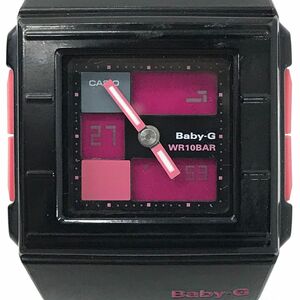 CASIO カシオ Baby-G ベビーG ベイビージー CASKET カスケット 腕時計 BGA-200-1E クオーツ スクエア ピンク 新品電池交換済み 動作確認済