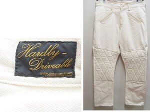 ◇即決[W36]WESTRIDE HARDLY-DRIVEABLE 別注 限定 HD PADD PANTS デニム アイボリー パテッドパンツ バイカー WEST RIDE パンツ■R225