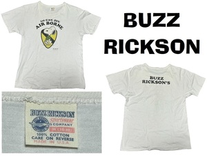 希少USA製バズリクソンBUZZRICKSONS/ピーナツ/スヌーピー半袖Tシャツ★AIR BORNE★ホワイト★M