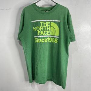 送料無料☆THE NORTH FACE☆ノースフェイス☆ビックロゴプリントTシャツ☆半袖☆グリーン☆M☆B23