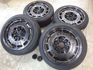 M 送料無料 即納 新作 ヴァローネ AP-12 18 6H139.7 9J+25 225/45R18 2024年製 新品タイヤ 200系ハイエース レジアス オーバーフェンダー