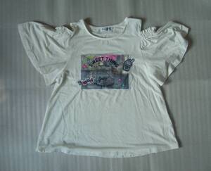 ◆ナルミヤ　BLUE CROSS girls　ブルークロスガールズ 　Tシャツ　sizeＬＬ（1７0ｃｍ）USED品