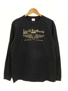 ルイスレザー LEWIS Leathers AVIAKIT 長袖Tシャツ ロンT ロゴプリント ブラック 黒 M メンズ