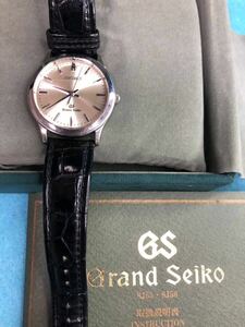 セイコー グランドセイコー GS クォーツ メンズ腕時計 純正ベルト 取説 内箱 外箱　　GRAND SEIKO 8J55-0A10 完動品 1円スタート