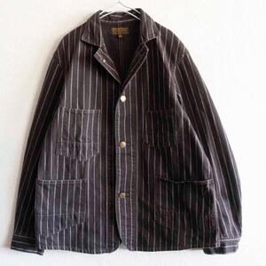 【美品】FREEWHEELERS UNION SPECIAL OVERALLS【BAKE HEAD COAT】40 チェーンストライプ カバーオール ジャケット 2412068