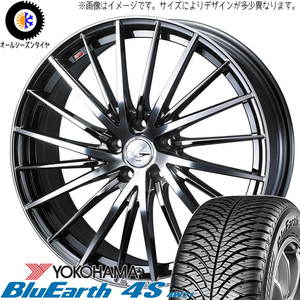 235/55R19 オールシーズンタイヤホイールセット クラウンスポーツ etc (YOKOHAMA BluEarth AW21 & LEONIS FR 5穴 114.3)