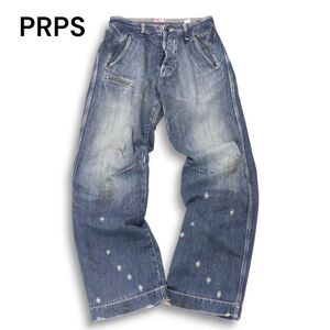 PRPS ピーアールピーエス 紫製品 通年 ヴィンテージ加工★ ヒップパッチ ルーズ デニム パンツ ジーンズ Sz.28 メンズ　I4B02032_C#R