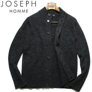 定価30000円▼ ジョゼフオム　スタンドカラー　ウール メランジ　ツイスト　ニットジャケット　JOSEPH HOMME　50　XLサイズ オンワード樫山