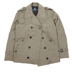 アクアスキュータム AQUASCUTUM トレンチ ミドル ダブルコート ジャケット 長袖 アウター カーキ S メンズ レディースYBA1