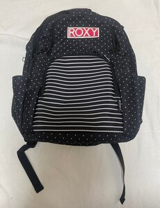 ROXY ロキシー リュック バックパック 大容量 ドット柄 ボーダー ロゴ ブラック/ホワイト/ネイビー 20L RBG181317 リュックサック