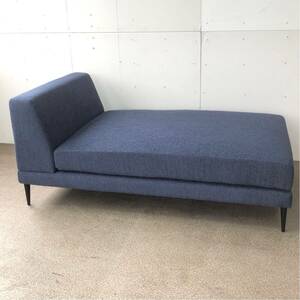 19■未使用 展示品 藤栄 FIS B sofa シェーズロング 2人掛けソファ 2Pソファ ソファベッド 脚 スチール 定8.8万 検)アクタス 北欧 カリモク