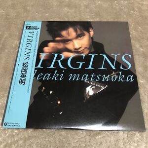 【帯付】松岡英明 VIRGINS Hideaki Matsuoka / 12インチシングルレコード / 12-3H-322 / 歌詞カード有 / 和モノ　シティポップ /