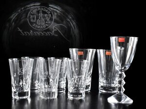 【雲】某名家収蔵品 Baccarat バカラ グラス ワイングラス 8客セット 古美術品(クリスタルグラス高山寺鳥獣戯画)Y935 PTDlkoh