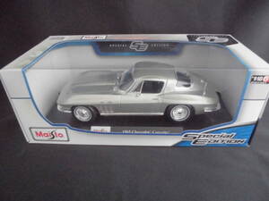 Maisto　 1965 　シボレーコルベット Silver　 1/18 　ダイキャストモデルカー　 スペシャルエディション　　擦れ傷あり　　