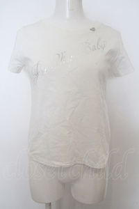 MILK / Be my Baby Tシャツ - シロ O-24-08-24-035-ML-TS-IG-OS