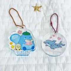 江ノ島水族館　あわたん（秋）＆イルカ アクリルキーホルダー　２個セット