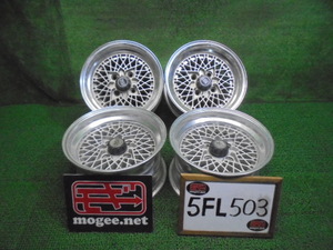 5FL503 AL1)) 送料無料 希少 ジャンク品 SSR フォーミラーメッシュ 14インチアルミホイール4本セット 14×7J 14×7.5J 114.3×4H+10+0